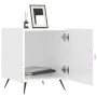 Mesitas noche 2 uds madera ingeniería blanco brillo 40x40x50 cm de vidaXL, Mesitas de noche - Ref: Foro24-827505, Precio: 52,...