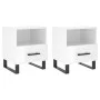 Nightstand 2 pcs glossy white engineered wood 40x35x47.5cm by vidaXL, Nightstands - Ref: Foro24-827489, Price: 91,75 €, Disco...
