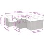 Set muebles jardín 9 pzas y cojines ratán sintético gris claro