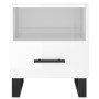 Mesita noche 2 uds madera ingeniería blanco brillo 40x35x47,5cm de vidaXL, Mesitas de noche - Ref: Foro24-827489, Precio: 92,...