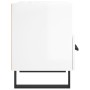 Mesita noche 2 uds madera ingeniería blanco brillo 40x35x47,5cm de vidaXL, Mesitas de noche - Ref: Foro24-827489, Precio: 92,...