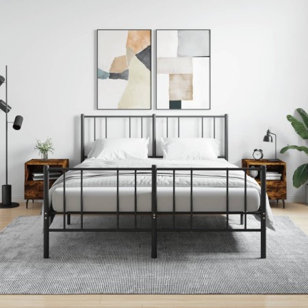 Nachttisch 2 Stk. Holzwerkstoff Eiche geräuchert 40x35x47,5cm von vidaXL, Nachttische - Ref: Foro24-827479, Preis: 58,98 €, R...