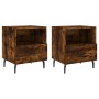 Nachttisch 2 Stk. Holzwerkstoff Eiche geräuchert 40x35x47,5cm von vidaXL, Nachttische - Ref: Foro24-827479, Preis: 58,98 €, R...