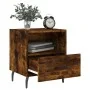 Bedside table 2 units smoked oak engineered wood 40x35x47.5cm by vidaXL, Nightstands - Ref: Foro24-827479, Price: 58,44 €, Di...