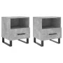Bedside table 2 units in gray concrete engineered wood 40x35x47.5cm by vidaXL, Nightstands - Ref: Foro24-827493, Price: 68,72...