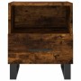 Nachttisch, 2 Stück, Holzwerkstoff, geräucherte Eiche, 40 x 35 x 47,5 cm von vidaXL, Nachttische - Ref: Foro24-827495, Preis:...