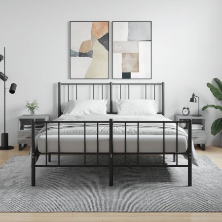 Nachttische 2 Stk. Sonomagraues Holzwerkstoff 40x35x47,5 cm von vidaXL, Nachttische - Ref: Foro24-827497, Preis: 87,36 €, Rab...
