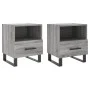 Mesitas noche 2 uds madera ingeniería gris Sonoma 40x35x47,5 cm de vidaXL, Mesitas de noche - Ref: Foro24-827497, Precio: 86,...