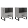 Nachttische 2 Stk. Sonomagraues Holzwerkstoff 40x35x47,5 cm von vidaXL, Nachttische - Ref: Foro24-827497, Preis: 87,36 €, Rab...