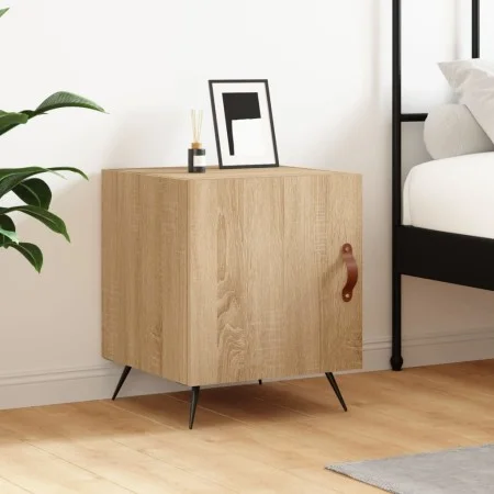 Mesita de noche madera de ingeniería roble Sonoma 40x40x50 cm de vidaXL, Mesitas de noche - Ref: Foro24-827506, Precio: 38,61...