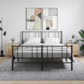 Nachttische, 2 Stück, Holzwerkstoff, Sonoma-Eiche, 40 x 40 x 50 cm von vidaXL, Nachttische - Ref: Foro24-827507, Preis: 48,11...