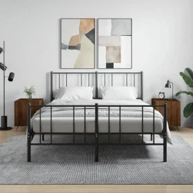 Nachttische, 2 Stück, Eichenbraun, Holzwerkstoff, 40 x 40 x 50 cm von vidaXL, Nachttische - Ref: Foro24-827515, Preis: 47,84 ...