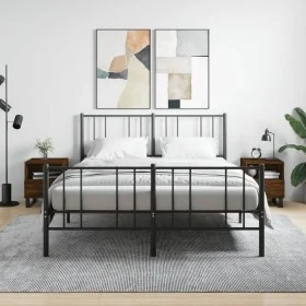 Nachttisch, 2 Stück, Eichenbraun, Holzwerkstoff, 40 x 35 x 47,5 cm von vidaXL, Nachttische - Ref: Foro24-827499, Preis: 61,52...