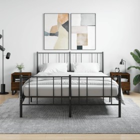 Nachttisch, 2 Stück, Eichenbraun, Holzwerkstoff, 40 x 35 x 47,5 cm von vidaXL, Nachttische - Ref: Foro24-827499, Preis: 61,52...
