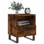Mesita de noche madera ingeniería roble ahumado 40x35x47,5 cm de vidaXL, Mesitas de noche - Ref: Foro24-827494, Precio: 48,28...