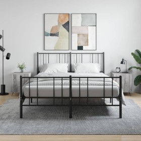 Nachttische 2 Einheiten Sonomagraues Holzwerkstoff 40x40x50 cm von vidaXL, Nachttische - Ref: Foro24-827513, Preis: 50,06 €, ...