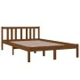 Estructura de cama madera maciza marrón miel 120x200 cm de vidaXL, Camas y somieres - Ref: Foro24-814882, Precio: 140,89 €