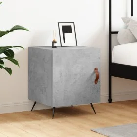 Concrete gray engineered wood bedside table 40x40x50 cm by vidaXL, Nightstands - Ref: Foro24-827508, Price: 31,90 €, Discount: %
