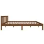 Honigbrauner Massivholzbettrahmen 120x200 cm von vidaXL, Betten und Lattenroste - Ref: Foro24-814882, Preis: 140,98 €, Rabatt: %