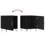 Mesita de noche madera de ingeniería negro 40x40x50 cm de vidaXL, Mesitas de noche - Ref: Foro24-827502, Precio: 43,92 €, Des...