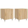 Mesitas noche 2 uds madera ingeniería roble Sonoma 40x40x50 cm de vidaXL, Mesitas de noche - Ref: Foro24-827523, Precio: 64,02 €