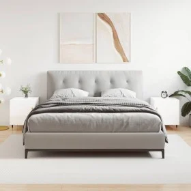 Bedside tables 2 units engineered wood glossy white 40x40x50 cm by vidaXL, Nightstands - Ref: Foro24-827521, Price: 69,35 €, ...