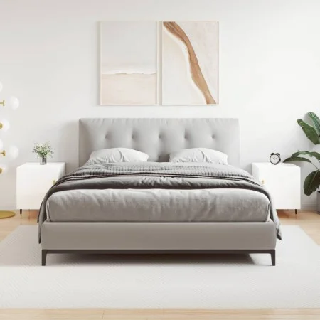 Mesitas noche 2 uds madera ingeniería blanco brillo 40x40x50 cm de vidaXL, Mesitas de noche - Ref: Foro24-827521, Precio: 69,...