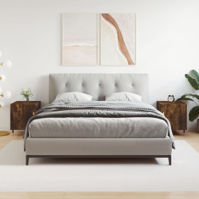 Mesitas noche 2 uds madera ingeniería roble ahumado 40x40x50 cm de vidaXL, Mesitas de noche - Ref: Foro24-827527, Precio: 47,...