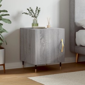 Sonoma Nachttisch aus grauem Holzwerkstoff 40x40x50 cm von vidaXL, Nachttische - Ref: Foro24-827528, Preis: 38,37 €, Rabatt: %