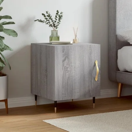 Bedside table made of gray Sonoma engineered wood, 40x40x50 cm. by vidaXL, Nightstands - Ref: Foro24-827528, Price: 37,89 €, ...