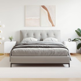 Mesitas de noche 2 uds madera de ingeniería blanco 40x40x50 cm de vidaXL, Mesitas de noche - Ref: Foro24-827533, Precio: 66,71 €