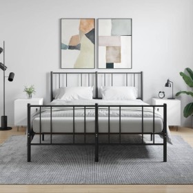Bedside tables 2 units engineered wood white 40x40x50 cm by vidaXL, Nightstands - Ref: Foro24-827549, Price: 47,36 €, Discoun...
