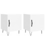 Bedside tables 2 units engineered wood white 40x40x50 cm by vidaXL, Nightstands - Ref: Foro24-827549, Price: 47,36 €, Discoun...