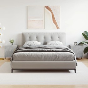 Mesitas noche 2 uds madera ingeniería gris hormigón 40x40x50 cm de vidaXL, Mesitas de noche - Ref: Foro24-827525, Precio: 47,...