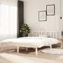White solid wood bed frame 140x200 cm by vidaXL, Beds and slatted bases - Ref: Foro24-814885, Price: 115,29 €, Discount: %