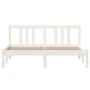 White solid wood bed frame 140x200 cm by vidaXL, Beds and slatted bases - Ref: Foro24-814885, Price: 115,29 €, Discount: %