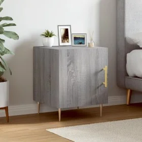 Mesita de noche madera de ingeniería gris Sonoma 40x40x50 cm de vidaXL, Mesitas de noche - Ref: Foro24-827544, Precio: 40,92 ...