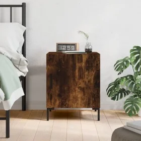 Smoked oak engineered wood bedside table 40x40x50 cm by vidaXL, Nightstands - Ref: Foro24-827574, Price: 30,14 €, Discount: %