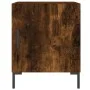 Smoked oak engineered wood bedside table 40x40x50 cm by vidaXL, Nightstands - Ref: Foro24-827574, Price: 30,12 €, Discount: %