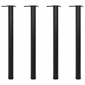 Patas de mesa ajustables en 4 alturas negro 870 mm