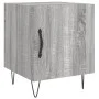 Bedside tables 2 units engineered wood gray Sonoma 40x40x50 cm by vidaXL, Nightstands - Ref: Foro24-827561, Price: 46,40 €, D...