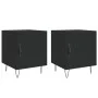 Mesitas de noche 2 uds madera de ingeniería negro 40x40x50 cm de vidaXL, Mesitas de noche - Ref: Foro24-827551, Precio: 46,88...
