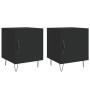 Nachttische 2 Stück Holzwerkstoff schwarz 40x40x50 cm von vidaXL, Nachttische - Ref: Foro24-827551, Preis: 47,29 €, Rabatt: %