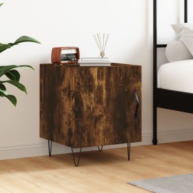 Nachttisch aus geräuchertem Eichenholzwerkstoff, 40 x 40 x 50 cm von vidaXL, Nachttische - Ref: Foro24-827558, Preis: 37,80 €...