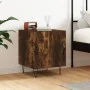 Mesita de noche madera de ingeniería roble ahumado 40x40x50 cm de vidaXL, Mesitas de noche - Ref: Foro24-827558, Precio: 37,3...