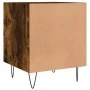 Mesita de noche madera de ingeniería roble ahumado 40x40x50 cm de vidaXL, Mesitas de noche - Ref: Foro24-827558, Precio: 37,3...