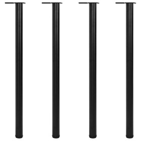 Patas de mesa ajustables en 4 alturas negro 1100 mm