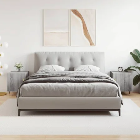 Mesitas noche 2 uds madera ingeniería gris Sonoma 40x40x50 cm de vidaXL, Mesitas de noche - Ref: Foro24-827529, Precio: 47,77...