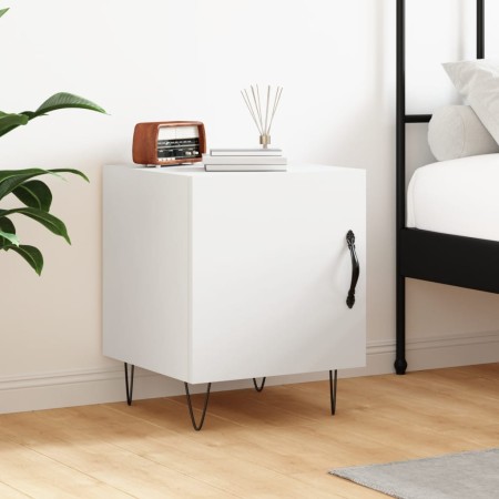 White engineered wood bedside table 40x40x50 cm by vidaXL, Nightstands - Ref: Foro24-827548, Price: 38,26 €, Discount: %