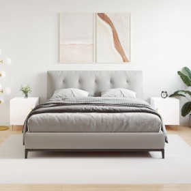 Bedside tables 2 units engineered wood glossy white 40x40x50 cm by vidaXL, Nightstands - Ref: Foro24-827537, Price: 70,76 €, ...